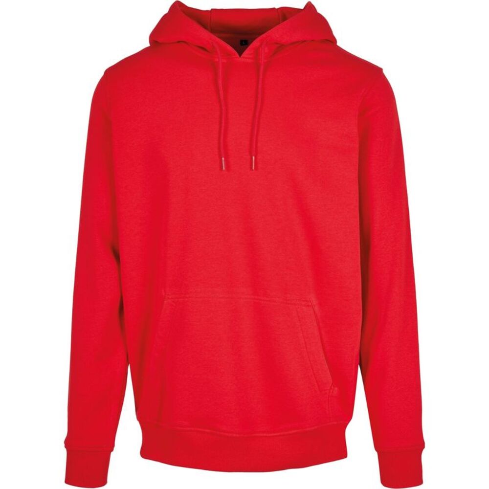 Build Your Brand Mens Heavy Pullover Hoodie / Red